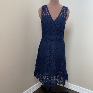 NWOT Banana Republic Navy Eyelet Dress
